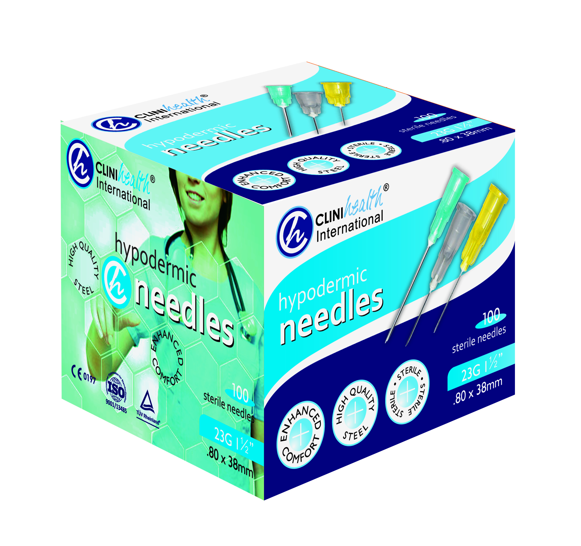 23G Needle NEW ARTWORK 2020 Needle 23G 1.5 Inch - Box of 100 - Image 1