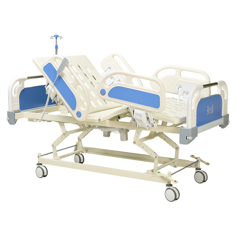 5-Function-ICU.jpg 5 Function Electric ICU Bed with 4 Section 8cm Mattress - Image 1