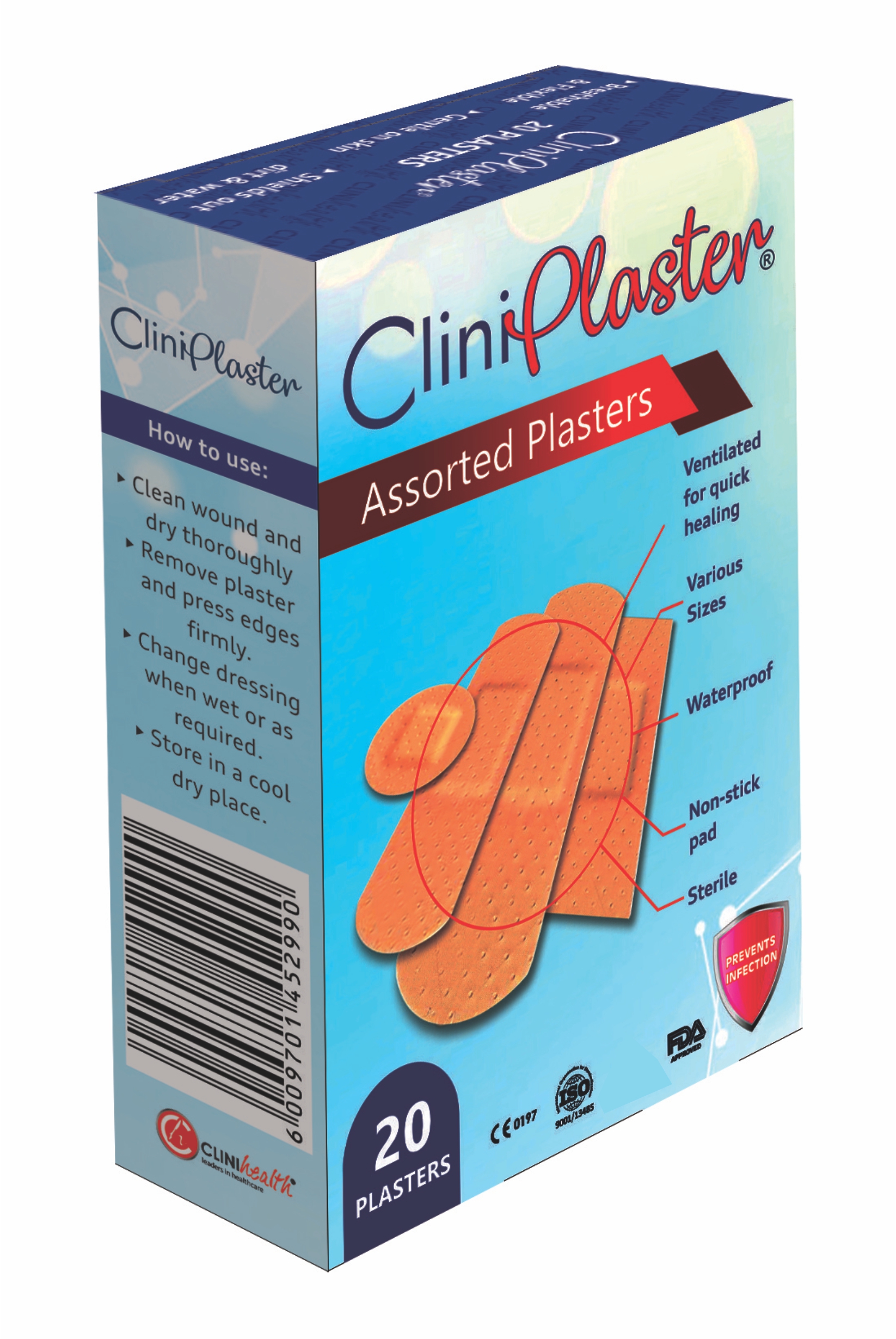 Assorted-Plasters-20s-New.jpg Assorted Plasters Pack of 20 - Sterile First Aid - Image 1