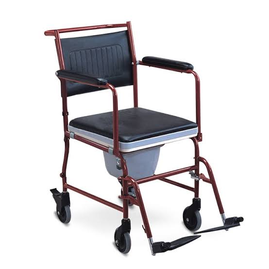 Commode-wheelchair.jpg Wheelchair Commode With Arm/Foot Rest - Image 1