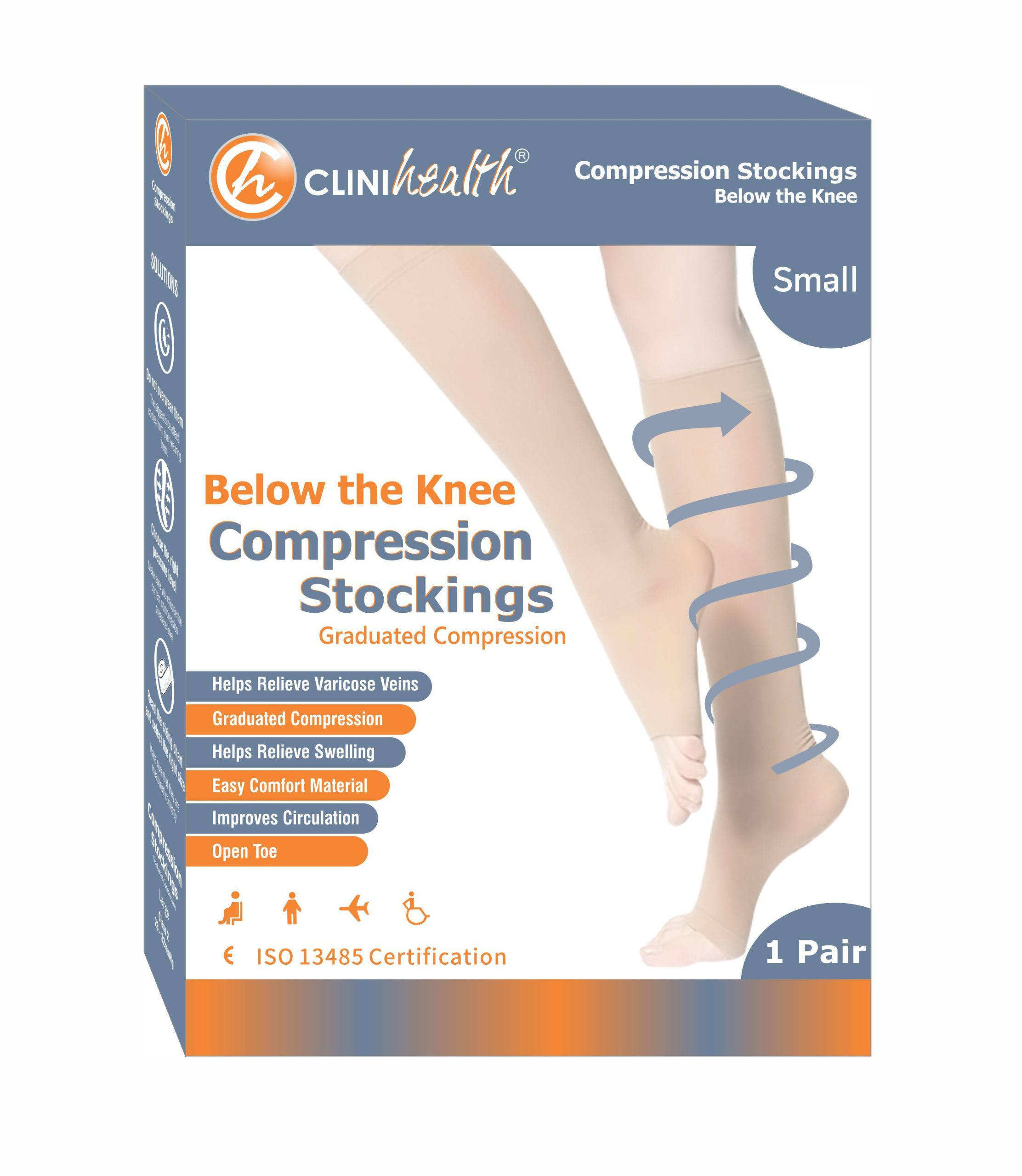 Compression-Stocking-class-2-small-scaled-1.jpg Compression Stockings Small Below the Knee Class 2 - Image 1