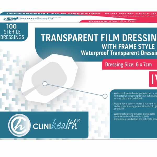Dressing Transparent Film with Frame Style IV – 6cm x 7cm U-Shape (Pack of 100)