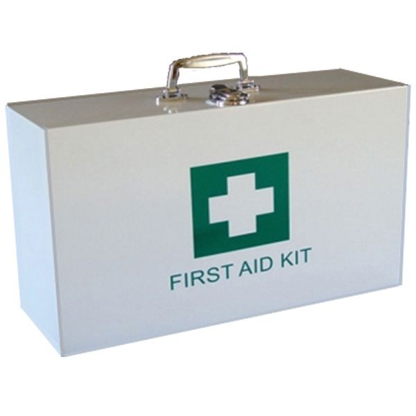 First-aid-Metal-Box-empty.jpg First Aid Kit Metal Box - Box Only - Image 1