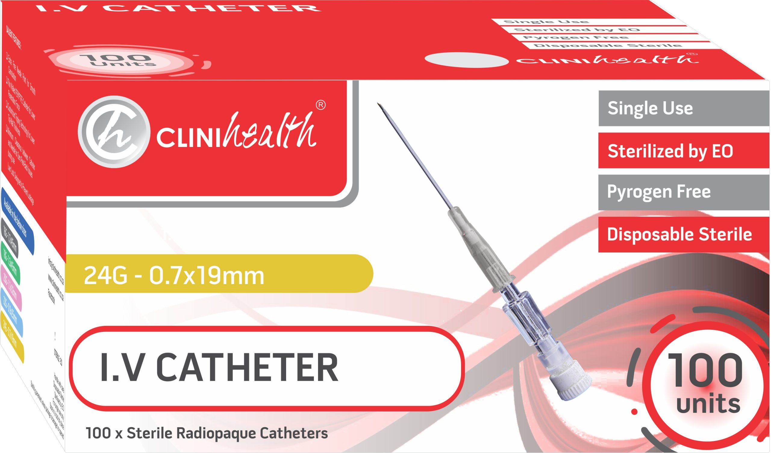 IVC24G0719CH-IV-Cath-24G-Without-port-and-wings-scaled-1.jpg IV Catheter 24G without Port and Wings – Box of 100 - Image 1