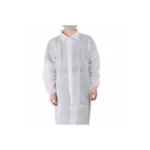 Lab Coat - Non Woven White Velcro 30gsm - Small - Pack of 10's