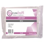 Lab Coat - Non Woven White Velcro 30gsm - Small - Pack of 10's - Image 2