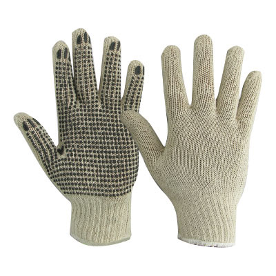 POLKA-SINGLE-SIDED-AL0015.jpg Poly/Cotton String Knit Gloves with PVC Dots - Pack of 50 - Image 1