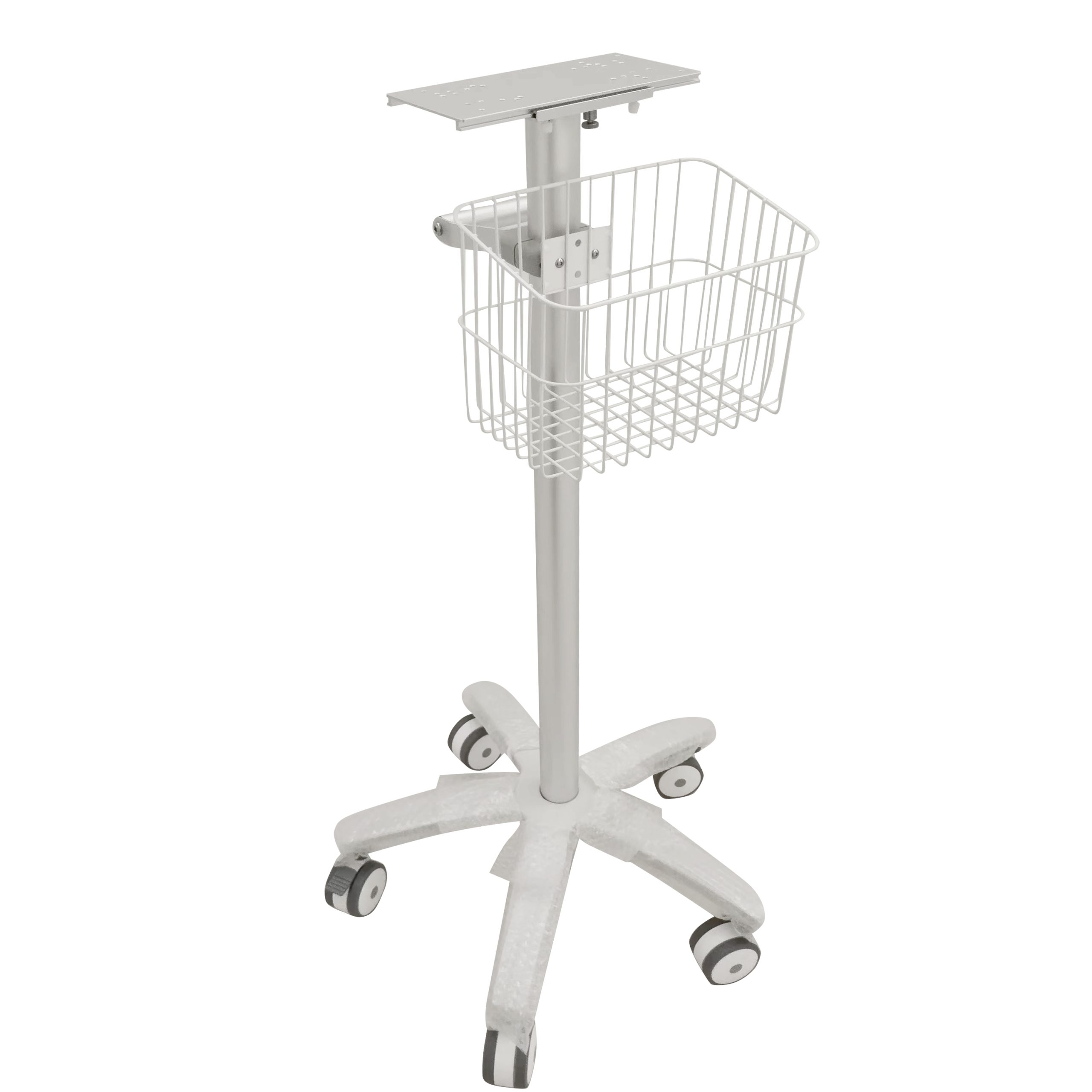 Patient-Monitor-1-scaled-1.jpg Patient Monitor Trolley - 5 Wheel Base Hydraulic - Image 1