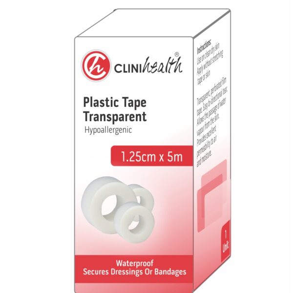 Plastic Tape Transparent 1.25cm x 5M - Singles