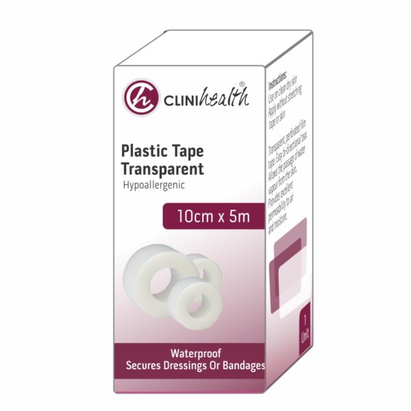 Plastic Tape Transparent 10cm x 5M - Singles
