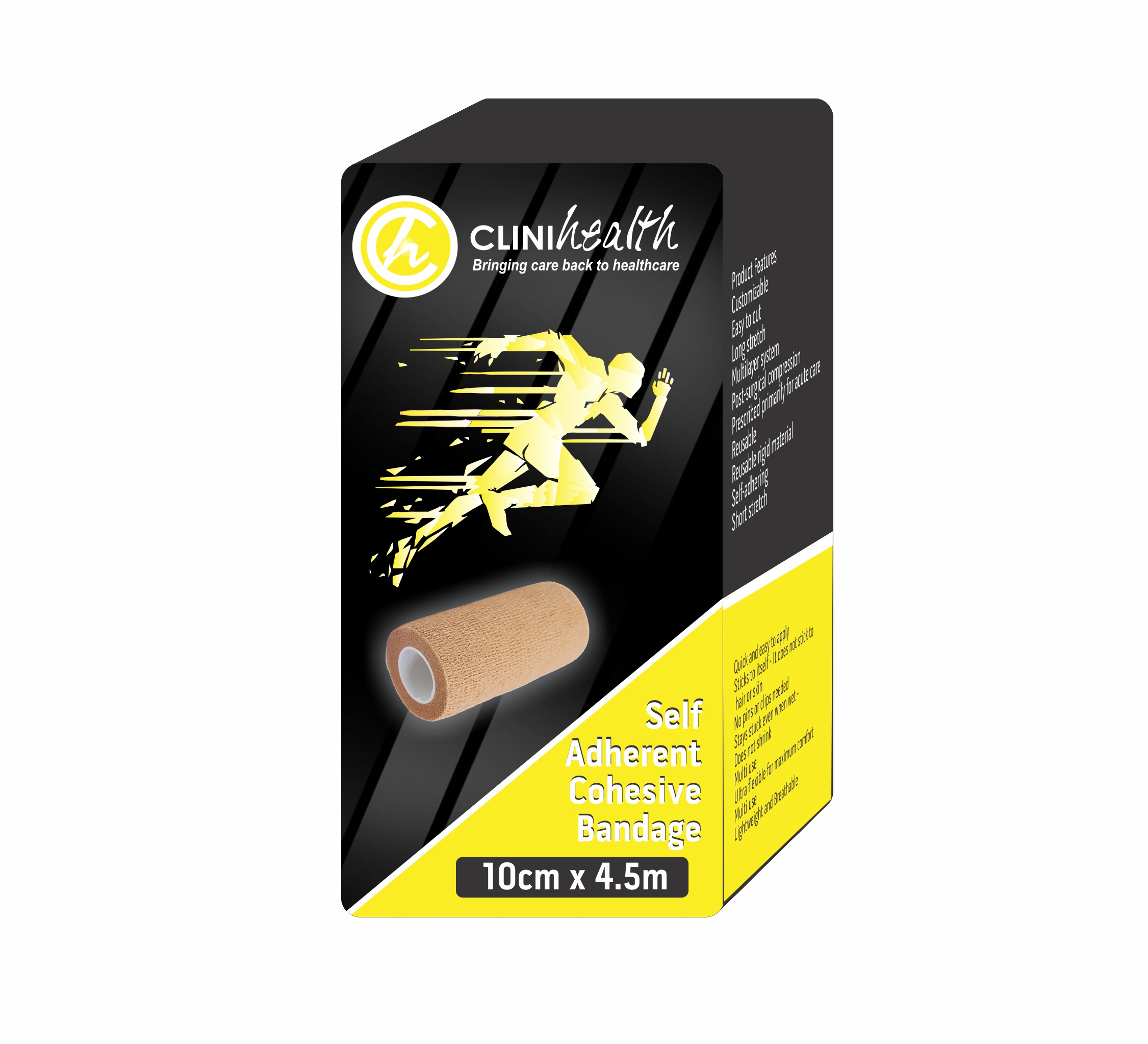 SABND-10CM.jpg Self Adherent Cohesive Bandages 10cm x 4.5M- Singles - Image 1