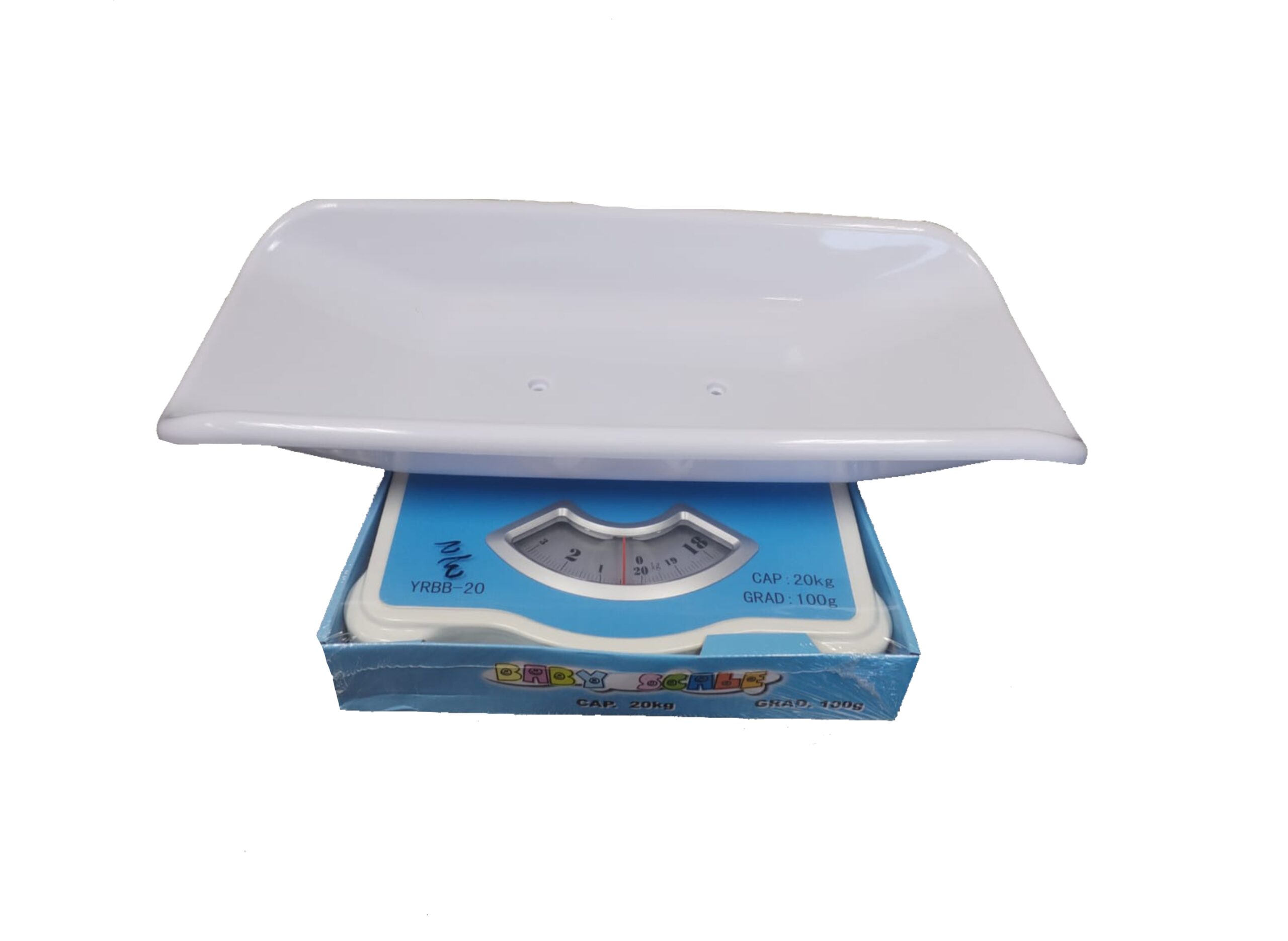 Scale-Blue-scaled-1.jpg Baby Scale with Dial – Blue and White 20kg - Image 1