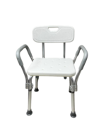 Shower Chair with Back Support - Aluminium