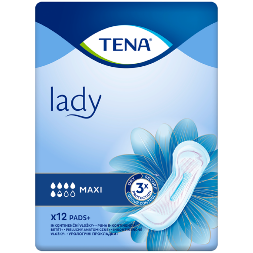 download.jpg TENA Lady Incontinence Pads Maxi - Pack of 12 - Image 1