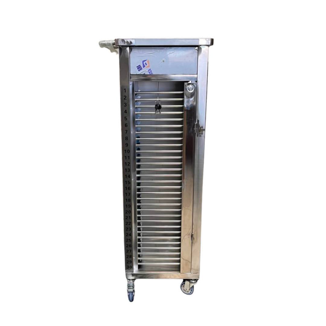 Records-cart-1.png Stainless Steel Medical Records Cart - Image 1