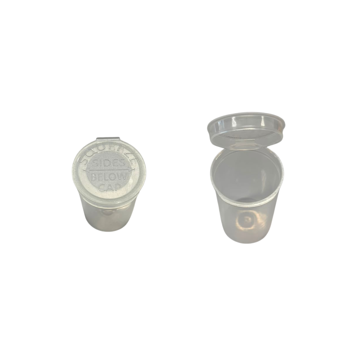 Tablet-Vials-Plastic-Pop-Open-Lid-Clear-20ml-–-100s.png Tablet Vials Plastic Pop Open Lid Clear 20ml - Pack of 100 - Image 1